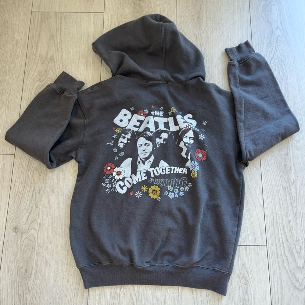 Beatles Hoodie Come Together Size Small Brown Sweatshirt Apple Corps - Picture 8 of 8